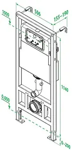 Инсталляция для подвесного унитаза IDDIS Neofix NEO0000i32 Инсталляция для подвесного унитаза IDDIS Neofix NEO0000i32, 2