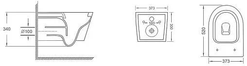 Унитаз подвесной безободковый Aquatek Сириус Tornado белый AQ1582T-00