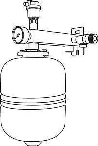 Корпус группы безопасности расширительного бака до 50 кВт ¾&quot; Uni-Fitt 255U3200, 4