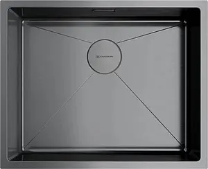 Мойка кухонная Omoikiri Taki 54-U/IF-GM вороненая сталь 4973107, 1
