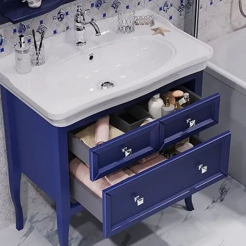 Тумба под умывальник напольная Opadiris Валери 85 сапфир 00-00006802