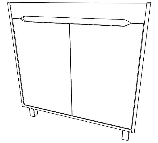 Тумба под умывальник напольная Домино Loft 80 бетон DL5608T