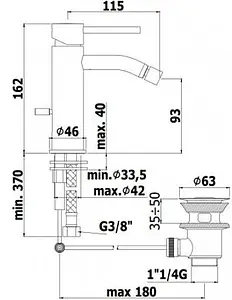 Смеситель для биде Paffoni Light полированная сталь LIG135ST Смеситель для биде Paffoni Light полированная сталь LIG135ST, 2