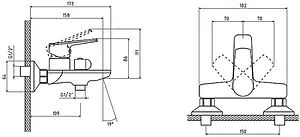 Смеситель для ванны Osgard Segel White белый матовый 95323, 2