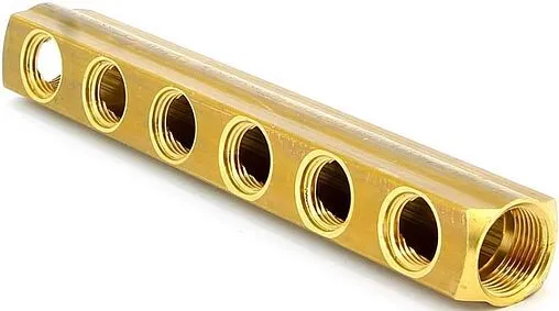 Коллектор распределительный проходной 6 отводов 1&quot;в/в x ½&quot;в Tiemme 1970056