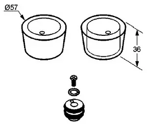 Комплект рукояток стойки с умывальником Kludi JOOP! 7441005-00 Комплект рукояток стойки с умывальником Kludi JOOP! 7441005-00, 5
