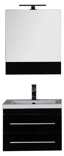 Шкаф-зеркало Aquanet Верона 58 L чёрный 00175384