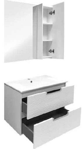 Шкаф-зеркало Comforty Генуя 75 белый 00004145530CF