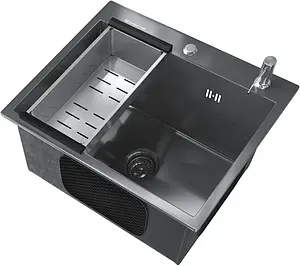 Мойка кухонная Ulgran Steel 50 черная брашированая сталь Мойка кухонная Ulgran Steel 50 черная брашированая сталь, 1