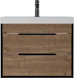 Тумба-умывальник подвесная Домино Alfa 70 дуб галифакс табак DA6104T+4670142930037, 4