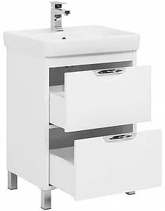 Тумба-умывальник напольная Aquanet Гретта 60 New белый 00233577+00185551 Тумба-умывальник напольная Aquanet Гретта 60 New белый 00233577+00185551, 3