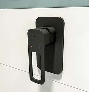 Смеситель для душа скрытого монтажа IDDIS Slide чёрный матовый SLIBL00i66, 4