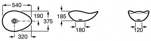 Раковина Roca Ruy Ohtake 54 белый матовый 327A13620