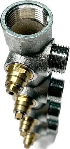 Коллектор регулирующий проходной 4 отвода ¾&quot;в/н x ½&quot;н Uni-fitt 414C3240