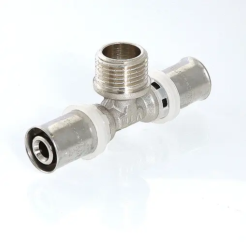 Тройник пресс переходной 32мм x 1"н x 32мм Valtec VTm.233.N.320632 Тройник пресс переходной 32мм x 1"н x 32мм Valtec VTm.233.N.320632