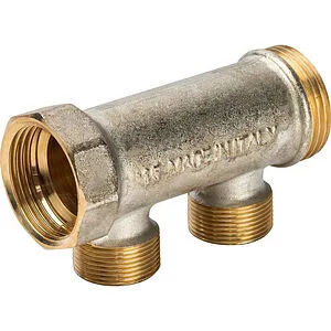 Коллектор распределительный проходной 2 отвода 1"в/н x М24x19 Luxor CP 402 68523400 Коллектор распределительный проходной 2 отвода 1"в/н x М24x19 Luxor CP 402 68523400, 1