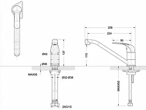 Смеситель для кухни Bravat Fit хром F7135188CP-RUS, 2