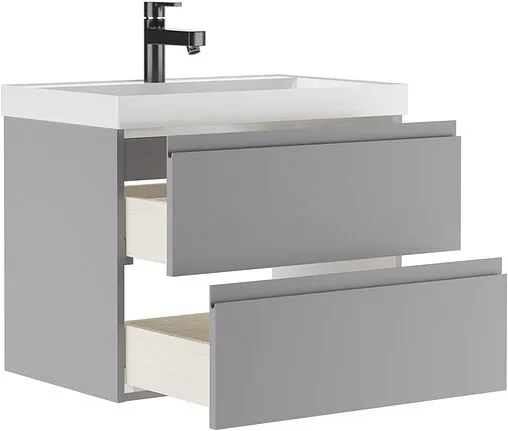 Тумба-умывальник подвесная Домино Graffo 70 светло-серый DGr2420T+4627173210171