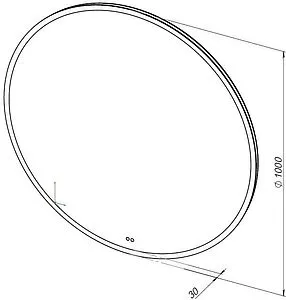 Зеркало с подсветкой Aquanet Арт 100 00334364, 2