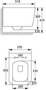 Унитаз подвесной безободковый Allen Brau Liberty антрацит 4.33007.AN, 2
