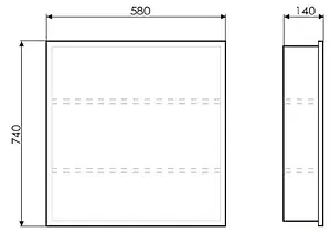 Шкаф-зеркало Comforty Диана 60 R белый 00003121162CF Шкаф-зеркало Comforty Диана 60 R белый 00003121162CF, 2