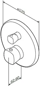 Термостат для 2 потребителей Am.Pm Spirit 2.1 хром F71A85500 Термостат для 2 потребителей Am.Pm Spirit 2.1 хром F71A85500, 2