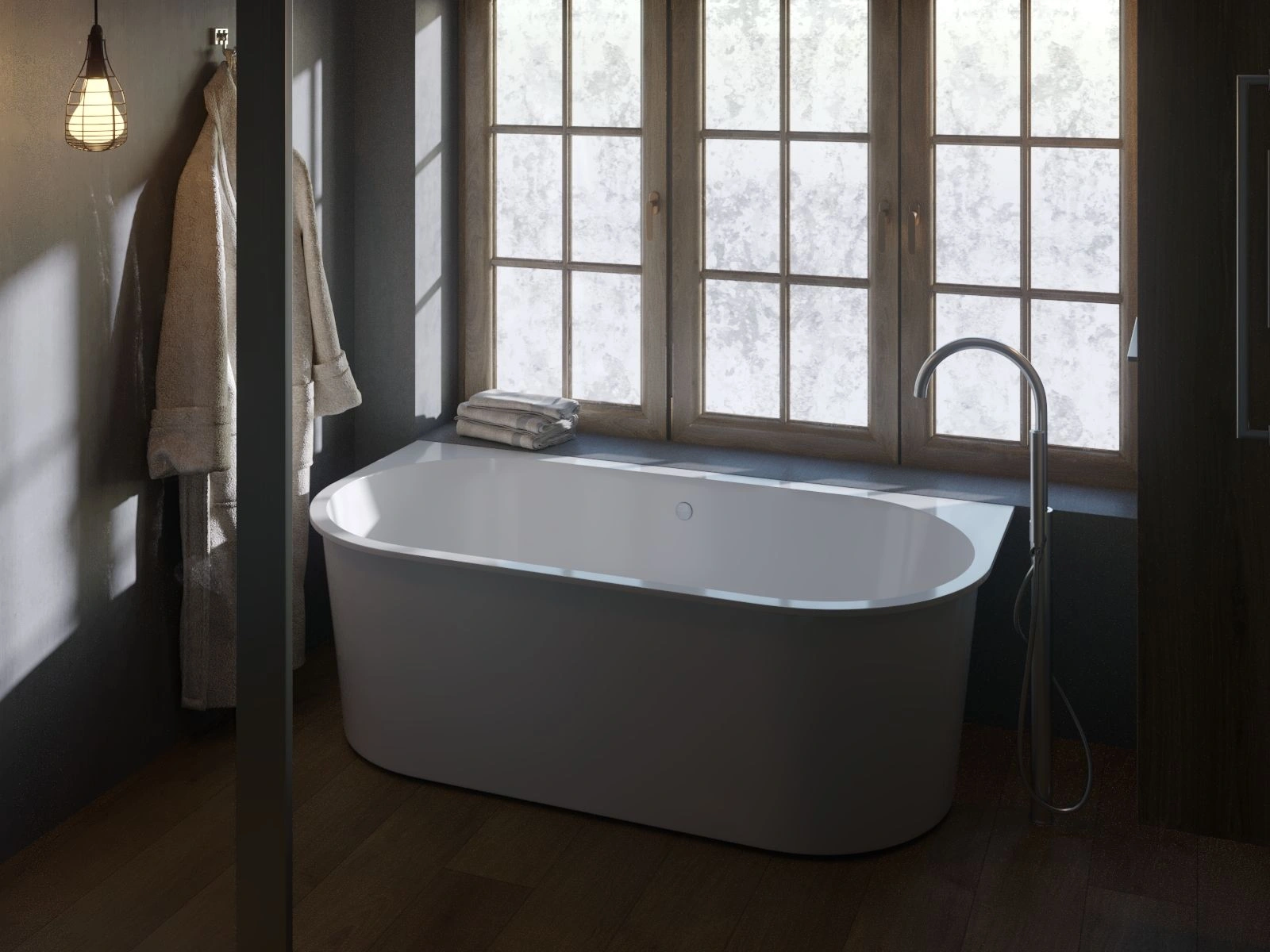 Ванна из искусственного камня Esse Tortola 180x83 белый ETOR1820