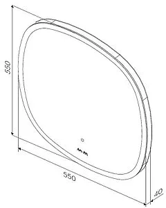 Зеркало с подсветкой Am.Pm Func 55x55 M8FMOX0551WGS Зеркало с подсветкой Am.Pm Func 55x55 M8FMOX0551WGS, 2