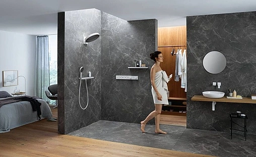 Термостат для 4 потребителей Hansgrohe RainSelect белый матовый 15382700