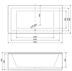 Ванна акриловая Cezares Plane 190x90 Ванна акриловая Cezares Plane 190x90, 2
