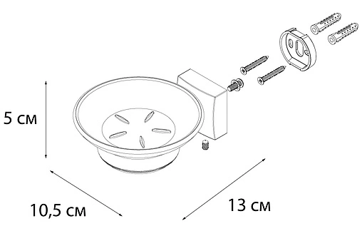 Мыльница Fixsen Kvadro хром FX-61308 Мыльница Fixsen Kvadro хром FX-61308