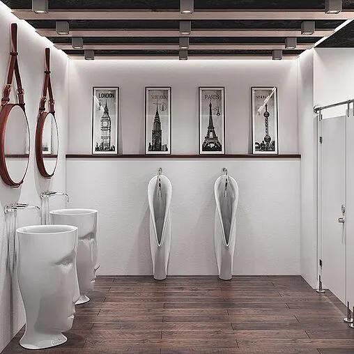 Писсуар с внешним подводом воды Kerasan Artwork Groove белый 473001