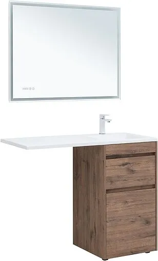 Тумба под умывальник напольная Aquanet Токио 48 дуб веллингтон 00333647