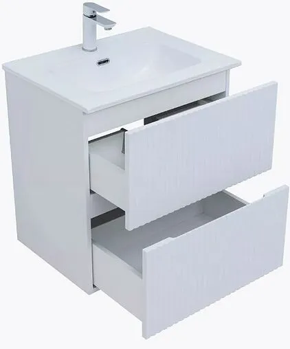 Тумба-умывальник подвесная Aquanet Джейн (Flat) 80 белый матовый 00335424+