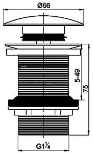Выпуск автоматический для раковины без перелива Wirquin хром 30723104 Выпуск автоматический для раковины без перелива Wirquin хром 30723104, 2