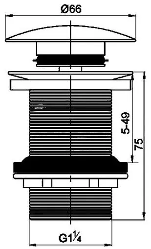 Выпуск автоматический для раковины без перелива Wirquin хром 30723104 Выпуск автоматический для раковины без перелива Wirquin хром 30723104