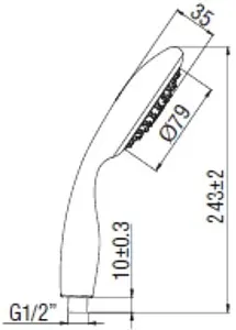 Лейка ручного душа SMARTsant Шарм хром V3371C Лейка ручного душа SMARTsant Шарм хром V3371C, 2