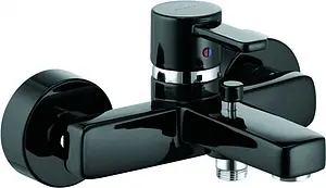 Смеситель для ванны Kludi Zenta чёрный/хром 386708675 Смеситель для ванны Kludi Zenta чёрный/хром 386708675, 1