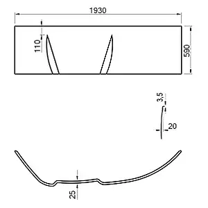 Панель для ванны фронтальная правая Ravak ASYMMETRIC 160 R белый CZ47100000 Панель для ванны фронтальная правая Ravak ASYMMETRIC 160 R белый CZ47100000, 5