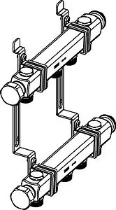 Группа коллекторная распределительная 9 отводов 1&quot;нг x ¾&quot;ек TECEflex 712558, 4