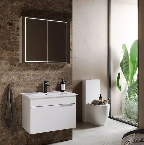 Шкаф-зеркало Aqwella Simplex 70 белый SLX0407