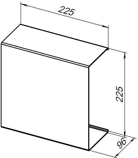 Полка Aquanet Магнум 22.5 чёрный матовый 00302223