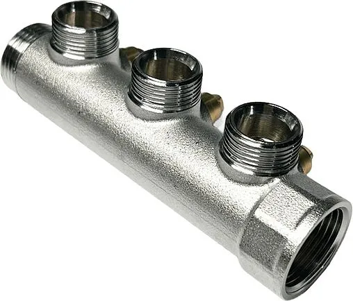 Коллектор регулирующий проходной 3 отвода 1&quot;в/н x ¾&quot;ек Uni-fitt 414C4330