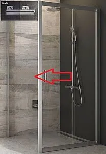 Боковая стенка 900мм тонированное стекло Ravak Blix BLPS-90 9BH70C00ZH, 1