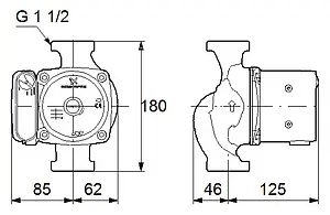 Насос циркуляционный Grundfos UPS 25-80 180 95906440 Насос циркуляционный Grundfos UPS 25-80 180 95906440, 2