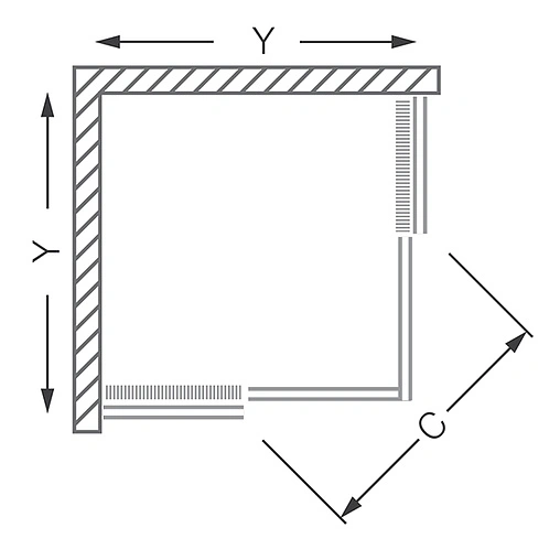 Душевое ограждение 800мм прозрачное стекло Roltechnik Sanipro OBS2/800 4000703