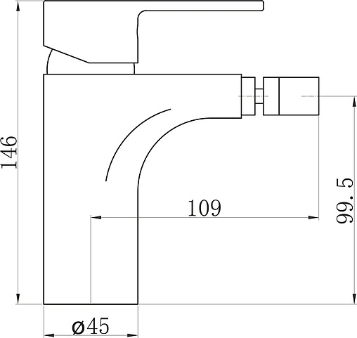 Смеситель для биде BelBagno Loyd хром LOY-BD-CRM