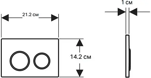 Клавиша смыва для унитаза Geberit Omega 20 115.085.KK.1 кнопки/белый глянцевый, кольца/золото