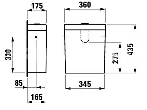 Бачок для унитаза Laufen Palomba белый 8.2880.0.000.278.1 Бачок для унитаза Laufen Palomba белый 8.2880.0.000.278.1, 2