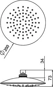 Лейка верхнего душа Am.Pm хром F0500500, 2